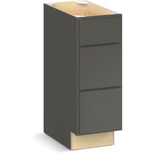 RELIABILT Parkstone II Vanity Base, Slate Stained, 12" W, 3 Drawers, Fully Assembled, ADA - 641205 | Lowe's Pro Supply